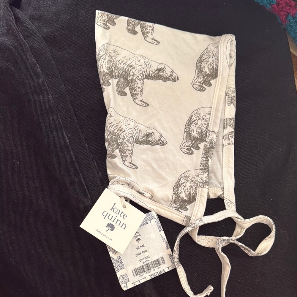 Kate Quinn Bear Print Baby elf hat